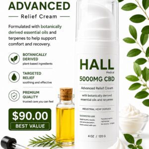 HALL Medical 5000mg CBD advanced relief cream